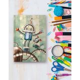 Sevimli Robot ve Köpeği Defter - Renkli