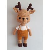 Sevimli Şirin Geyik Uyku Arkadaşı Amigurumi Organik Oyuncak