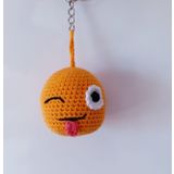 Sevimli Surat Amigurumi Organik Anahtarlık Oyuncak