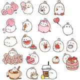 Sevimli Tavşan Sticker Telefon Laptop Notebook Tablet Defter Matara Stiker Etiket ST1289