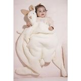Sevimli Tavşancık Bebek Çocuk Battaniyesi Kışlık Peluş Welsoft Tavşan Battaniye - 114 x 82 cm