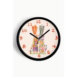 Sevimli Tavşanlar Çocuk Odası Duvar Saati - 35cm - Önü Camlı Siyah Kasa - Sessiz Mekanizma, JH0835S35SKP