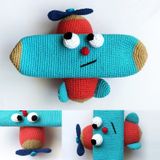 Sevimli Uçak Amigurumi Organik Oyuncak