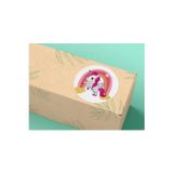 Sevimli Unicorn Yuvarlak Mat Etiket Cute Round Sticker 4Cm -(40 Adet)