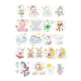 Sevimli Uyuyan Hayvanlar Sticker Set 21 Parça Telefon, Tablet, Defter, Laptop Sticker