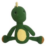 Sevimli Yeşil Dinozor Amigurumi Organik Oyuncak