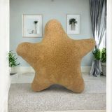 Sevimli Yıldız Yastık Kırlent Dekoratif Yastık - 40 x 40 cm - Hardal