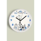 Sevimli Zürafa Çizimi Çocuk Odası Duvar Saati - 25cm - Önü Camlı Beyaz Kasa - Sessiz Mekanizma, JH0868S25BKP