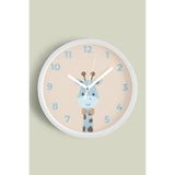 Sevimli Zürafa Çocuk Odası Duvar Saati - 25cm - Önü Camlı Beyaz Kasa - Sessiz Mekanizma, JH1148S25BKP