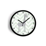 Sevimli Zürafa Çocuk Odası Modern Duvar Saati - 25cm - Önü Camlı Siyah Kasa - Sessiz Mekanizma, JH0248S25SKP