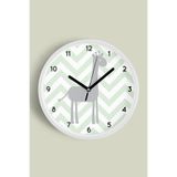 Sevimli Zürafa Çocuk Odası Modern Duvar Saati - 30cm - Önü Camlı Beyaz Kasa - Sessiz Mekanizma, JH0248S30BKP