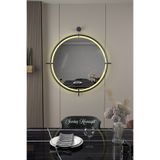 SEVİNÇ KONSEPT Mobilya LED li Simirna Dresuar Ayna SİYAH 50x75 cm, 60x70 cm ve 75x85 cm Dekoratif Duvar Makyaj Dresuar Aynası