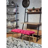 Sevinç Mobilya Gold Metal Bordo Oturaklı Sivriltme Ayaklı Babyface Puf & Bench & Oturak - Renkli