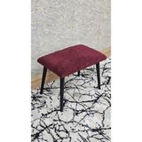 Sevinç Mobilya Siyah Metal Puf Bench Bench Tabure Antre Puf Becnh Tedyy Puf - Bordo