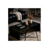 SEVİNÇOĞLU METAL Modern Metal Orta Sehpa Siyah Dikdörtgen Salon Sehpası Minimalist İskandinav Orta Masa