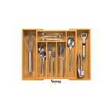 Sevinse Home Bambu Ayarlanabilir Çekmece İçi Düzenleyici Kaşıklık 5-7 Bölmeli Organizer