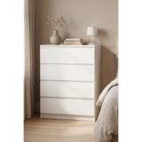 Sevinse Home LUNE 4 Çekmeceli Beyaz Şifonyer