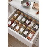 Sevinse Home Natura 12’li Bambu Kapaklı Baharatlık Seti 120 mL - 16 Adet Etiket