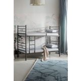 Sevinse Home Ranza, İki Katlı Ranza, Metal Ranza, Ayrılabilir Ferforje Metal Ranza, 90x190 cm Siyah
