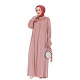 Sevitli Kadın Uzun-kısa Elbise Simli Taşlı Abiye Elbise-pembe