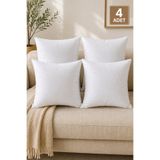 SEVMİŞ HOME 43x43 cm Kırlent İç Dolgusu 4'lü Set – Elyaf Dolgulu Yumuşak ve Dolgun Dekoratif Yastık İçi