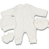 Sevnur Baby 50 Cm Prematüre Bebek Beyaz Renk 5 Parça Hastane Çıkışı 90392