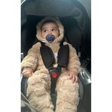 Sevnur Baby Erkek Bebek Kışlık Peluş Fermuarlı Tulum