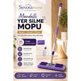 Sevora Home ( 1 Adet Yedek Bez Hediyeli ) Yer Mopu Fayans Duvar Yüzey Temizlik Mikrofiber Mandallı Mop