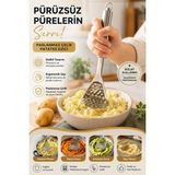 Sevora Home Patates Ezici Paslanmaz Çelik Kolay Temizlenebilir Patates Ezme Aparatı,