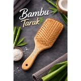 SEVRU Doğal Ahşap Tarak Bambu Uçlu Fırça Ahşap Saç Fırçası Ahşap Tarak