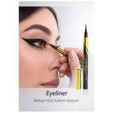 SEVRU Siyah Fırça Kalem Eyeliner, Profesyonel Suya Dayanıklı, Akmaz Eyeliner Kalem)