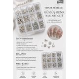 SEVRU Tırnak süsleme Protez Tırnak Nail Art Süsleme Charm 3D Karışık desenli Set