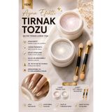 SEVRU Tırnak Süsleme Tozu Nail Art İnci Tozu Renkli Set, Kalıcı Oje, Protez Tırnak Süsleme Tozu