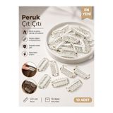 SEVRU Toka Mini Çıtçıt 10 Adet Mini Çıtçıt Toka Peruk Klipsi Postiş Tokası Gizli Tarak Toka 2.5 Cm