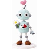 SevseHobi Hubush Kalpbot 40 cm Robot Amigurumi Oyuncak/art Toy - ANT - Turkuaz - Silver