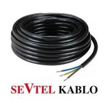 Sevtel 3x1.5 Ttr Kablo Siyah 100 Metre(1 Top)