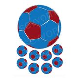 sevvom Bordo Mavi Futbol Topu Resimli Yenilebilir Pasta Kurabiye Üstü Şeker Kağıt Baskısı