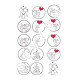 SEVVOM Boutique Sevgi Temalı Karikatür Resimli Yenilebilir Şeker Kağıt Pasta Ve Kurabiye Baskısı
