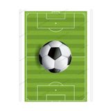sevvom Futbol Sahası Resimli Pasta Üzeri Yenilebilir Şeker Kağıt Baskısı