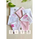 Sevza Kids %100 Pamuk 7'li Müslin Bebek Ağız Mendili Dreamy Collectıon Yıldız