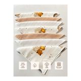 Sevza Kids %100 Pamuk 7'li Müslin Bebek Ağız Mendili Lıttle Explorer Coll. Tilki Set