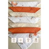 Sevza Kids %100 Pamuk 7'li Müslin Bebek Ağız Mendili Lıttle Explorer Collectıon Desen