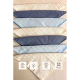 Sevza Kids %100 Pamuk 7'li Müslin Bebek Ağız Mendili Pure Collectıon Mavi Set