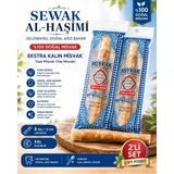 Sewak Al-Haşimi Ekstra Kalın Misvak 2'li Set 6 inç (15 cm) XXL Kalınlık Katı Formda Beyazlatma Amaçlı