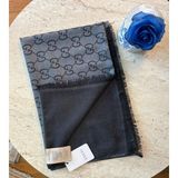 Seya Luxury Yün Ipek Şal – G Desen | A+ Kalite | Çift Taraflı | Dört Mevsim Kullanım - Füme