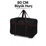 Seyahat Hurç Çantası Büyük Boy Hafif Tekerlekli Siyah