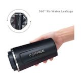 Seyahat Kupası, 500ML Akıllı Paslanmaz Çelik Vakum Yalıtımlı Termos, Sıcaklık Göstergeli, Devrilmeyen Kapaklı Travel Mug, ve Soğuk Içecekler Için Çift Cidarlı Kahve Kupası (Siyah)