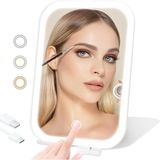 Seyahat Makyaj Aynası, 1100Mah Pille Çalışan Taşınabilir Ayna, 3 Ayarlanabilir Işık Ayarı, 72 Led Işıklı Usb Edilebilir Makyaj Aynası, Kadınlar Kızlar Için Hediye