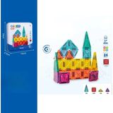 Seyahat Tipi Metal Kutulu Mini Magnetic Yapı Blokları 3D Puzzle 24 Parça