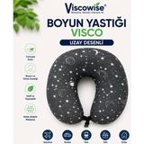 Seyahat Yastığı Vısco 30*30*12 cm Çantalı - Beyaz
